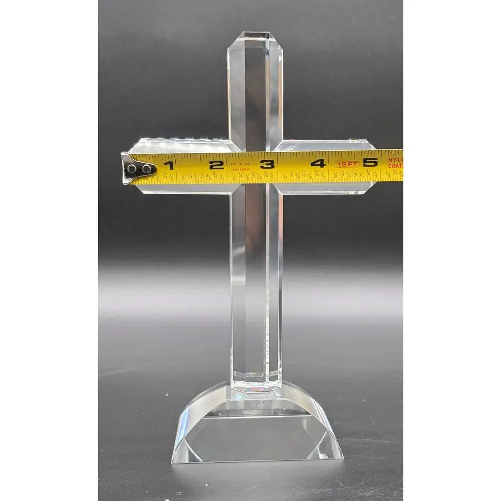 Vintage Cut Lead Crystal Cross 8.5